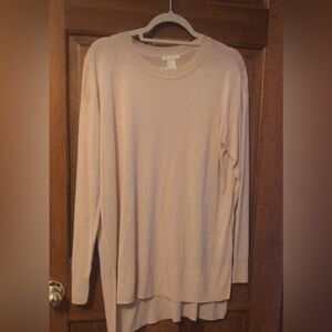 H&M Blush Pink Oversized lightweight Tunic Sweater Top